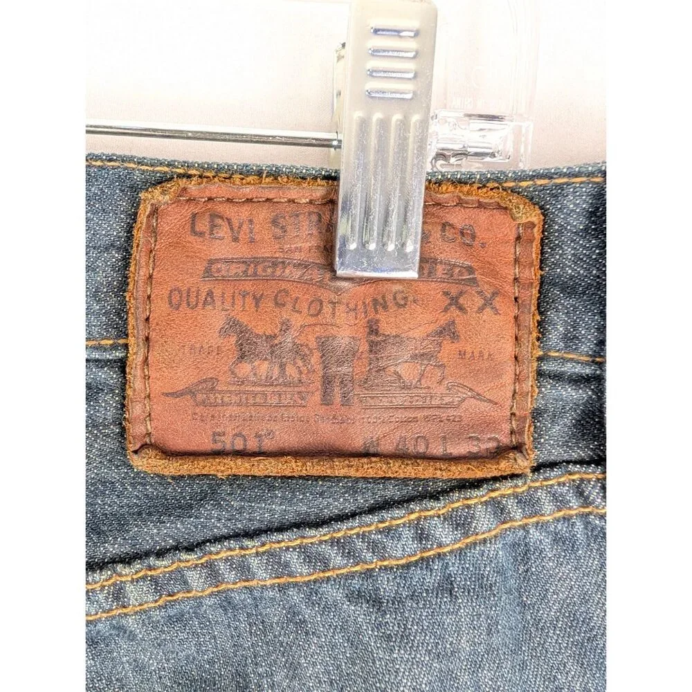Levis Jeans Mens‎ 40x30 Blue 501 Brooks Brothers Button-Fly USA Made 100% Cotton